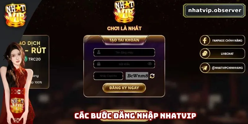 Các bước đăng nhập dễ dàng vào hệ thống Nhatvip